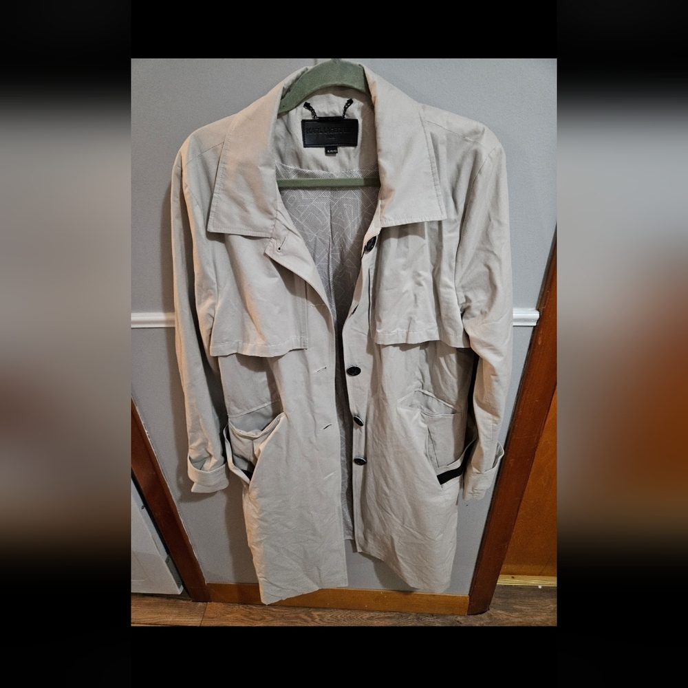 Karl Lagerfeld Trench Coat with Black Accents